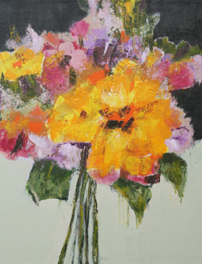 Mary Kolada Scott Flower Power 16 x 12 in acrylic