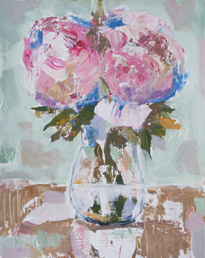 Mary Kolada Scott Romance in a Vase 14 x 11 in acrylic on paper